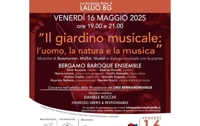 (Italiano) Un originalissimo doppio concerto: venerdì 16 maggio h 19 e 21